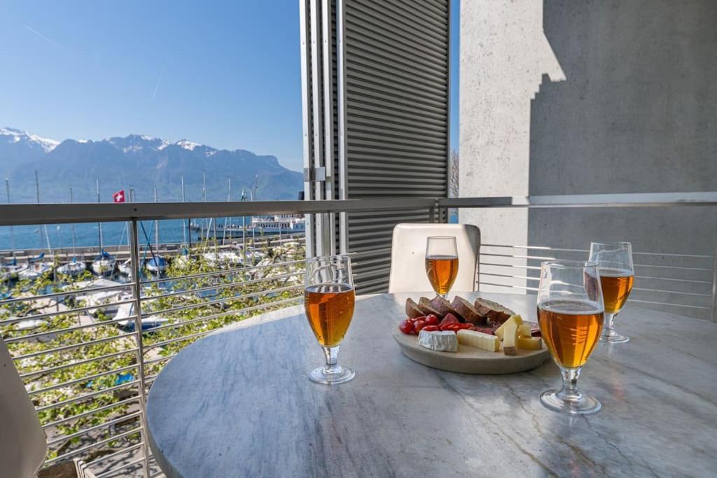 Lakeside-Apartment-1 Grand Appartement Familial Avec 2 Terrasses Et Vue Panoramique Vevey Exterior foto