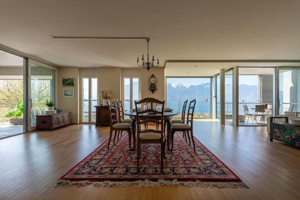 Lakeside-Apartment-1 Grand Appartement Familial Avec 2 Terrasses Et Vue Panoramique Vevey Exterior foto