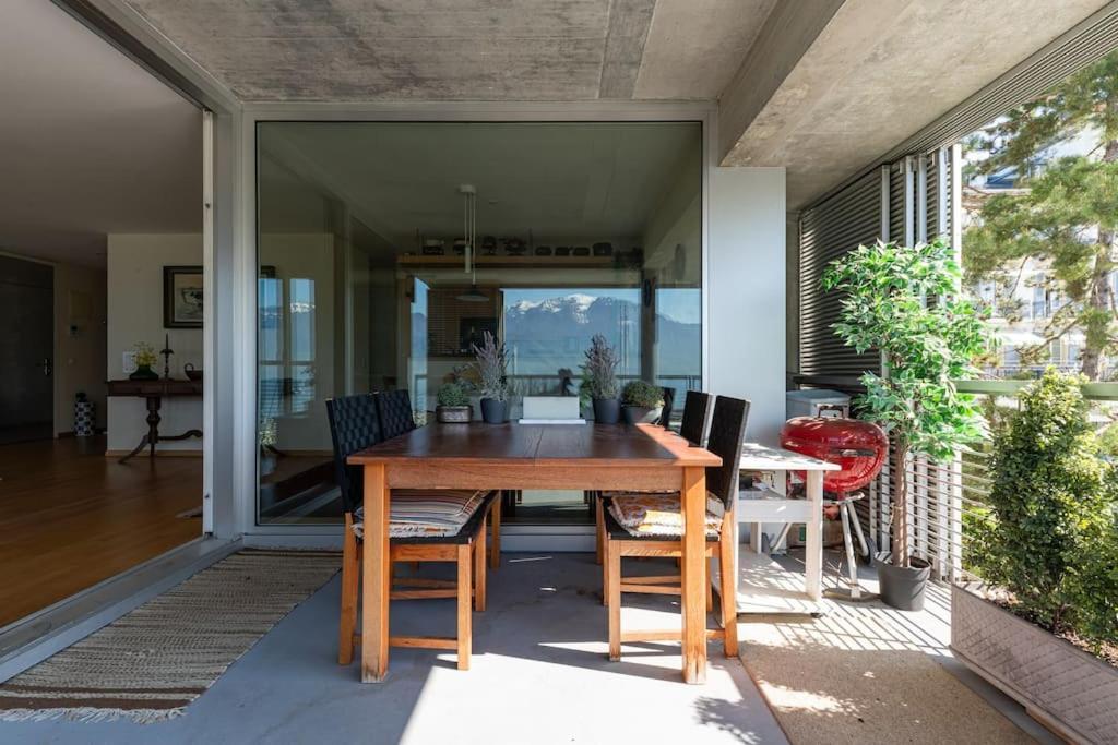 Lakeside-Apartment-1 Grand Appartement Familial Avec 2 Terrasses Et Vue Panoramique Vevey Exterior foto
